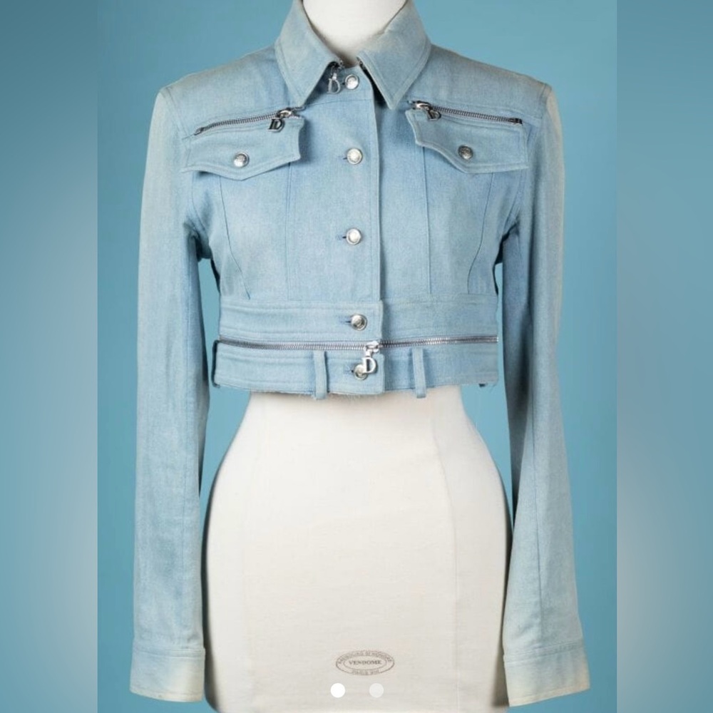 Dior Galliano Y2K Sky Blue Jean Jacket